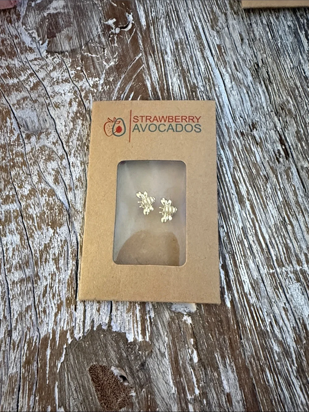 Strawberry Avocados Gold Bee Charm for watch bands.